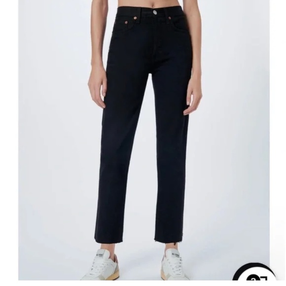 RE/DONE Redone stove pipe black jeans NEW 31